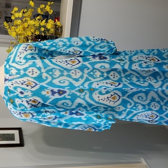 RAJ, Boho chic festival ready maxi cover up. Lightweight 100% cotton siz… - Picture 6 of 9